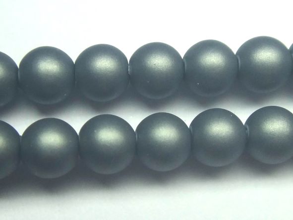 3MM日本樹酯珍珠 ~< BM5696>絲綢鈦銀灰黑--1串約120顆