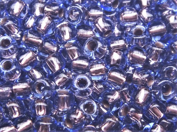 2mm Toho 11/0 小珠 ~< 749>海藍中管銅金---5克/約450顆